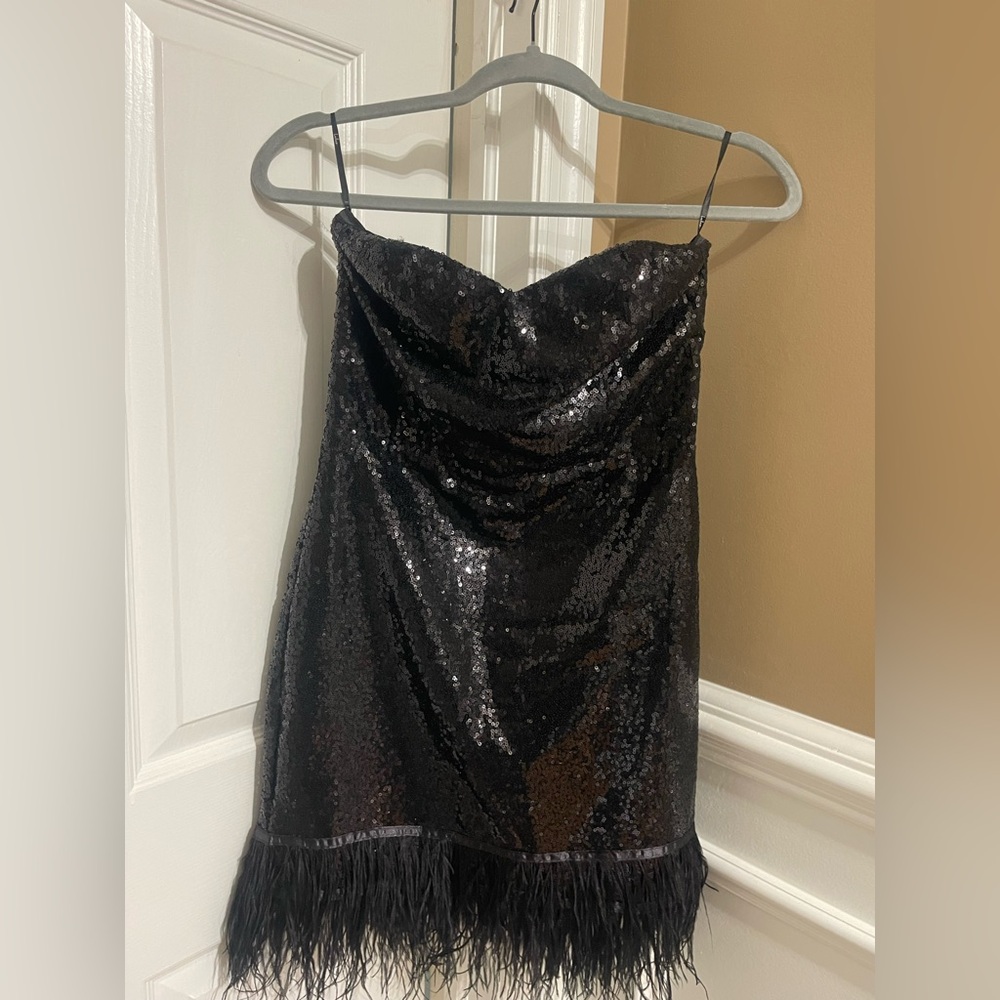 Lulu's Elegant Black Sequin Dress